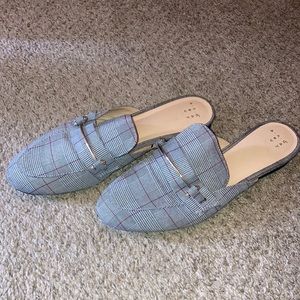 Plaid clog professional shoes 7.5